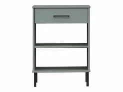Clicnbuy Armario consola patas de metal madera maciza pino OSLO