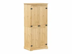 Best vidaxl Armario Corona madera maciza de pino 76x50x170 cm Color natural claro