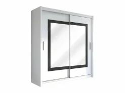 Best Armario corredero AUTLAN de 2 puertas con espejo, ancho 203 cm, color Armario