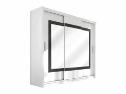 Vente-unique Armario corredero AUTLAN de 3 puertas con espejo, ancho 250 cm, color