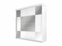 Best Armario corredero ROVINJA de 2 puertas con espejo, 203 cm de ancho, Armario