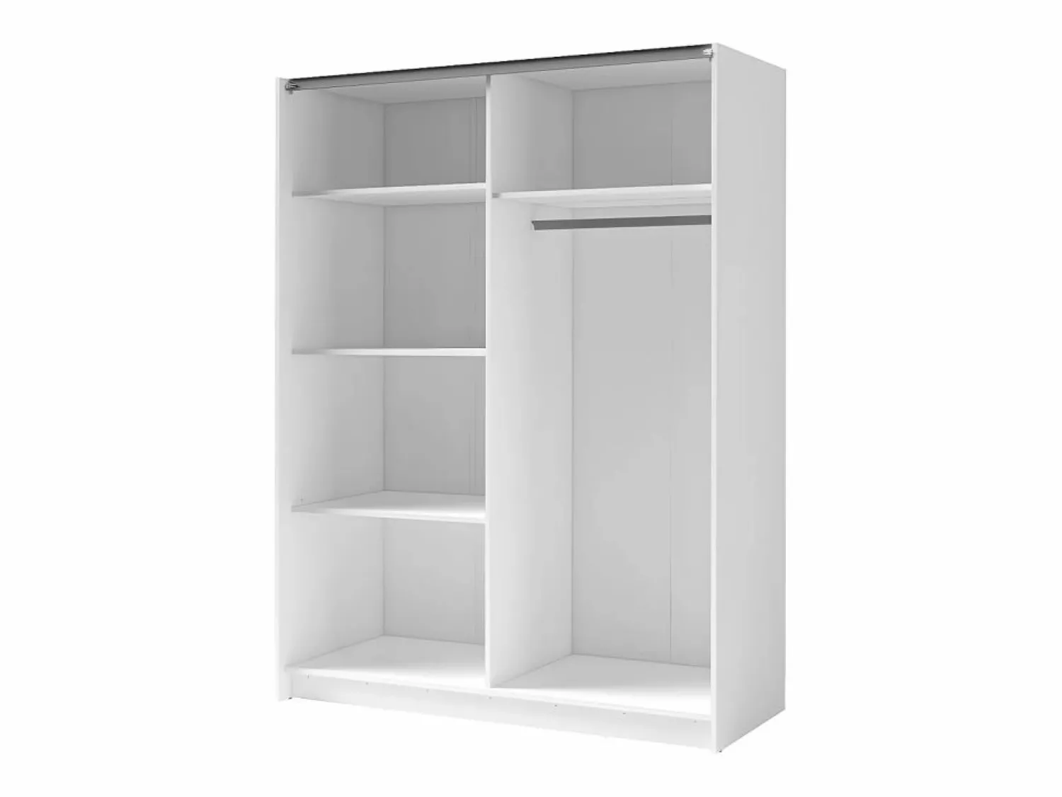 Discount Vente-unique Armario corredero TINDANIA de 2 puertas con espejo, ancho 200 cm, color blanco y natural Color natural claro / Blanco