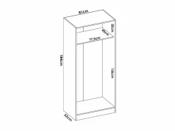 Clearance Armario de 2 puertas L81 cm en color - LISTOWEL Armario