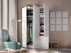 Online Armario de 3 puertas y 3 cajones en color - LISTOWEL Armario