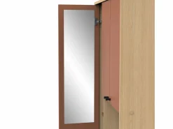 Discount Calicosy Armario de 4 puertas y 1 cajón con espejo H201,5 cm - ELISA Terracota