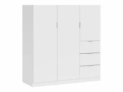 duehome Armario de 3 puertas y 3 cajones en blanco 135x200 cm Magan Blanco