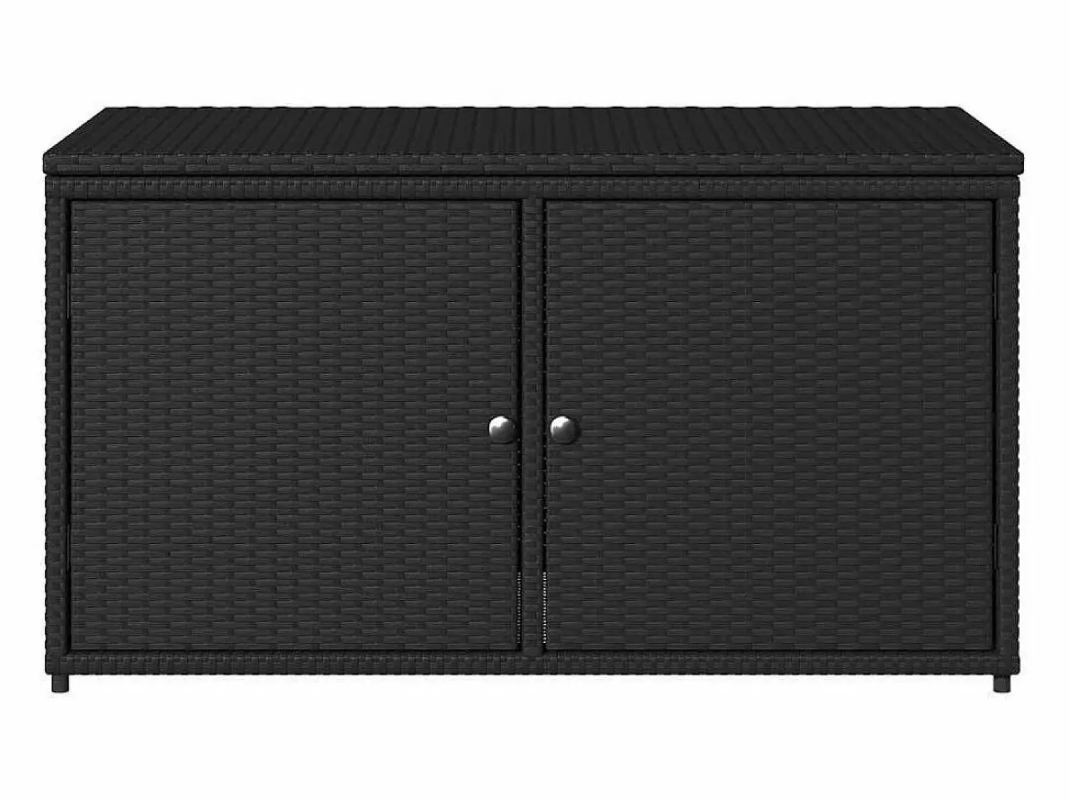 Discount vidaxl Armario de almacenaje de jardín ratán PE 110x55x60,5 cm Negro