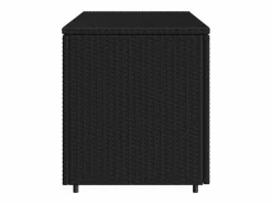 Discount vidaxl Armario de almacenaje de jardín ratán PE 110x55x60,5 cm Negro
