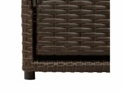 Clearance vidaxl Armario de almacenaje de jardín ratán PE marrón 110x55x60,5 cm Marru00f3n