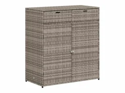 Armario de almacenaje de jardín ratán PE 105x55x113 cm Baúl De Jardín