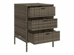 Discount vidaxl Armario de almacenaje de jardín ratán PE 55x59x80 cm Gris