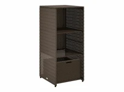 Online Armario de almacenaje de jardín ratán PE marrón 50x55x115 cm Baúl De Jardín