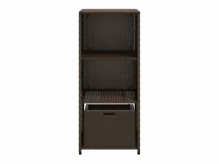 Online Armario de almacenaje de jardín ratán PE marrón 50x55x115 cm Baúl De Jardín