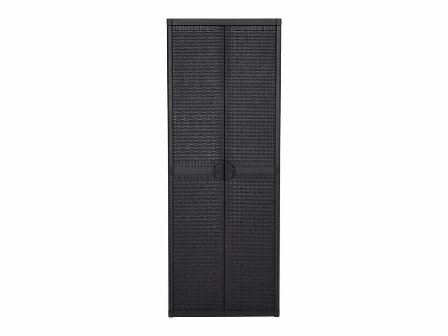 vidaxl Armario de almacenaje de jardín ratán PP 65x45x172 cm