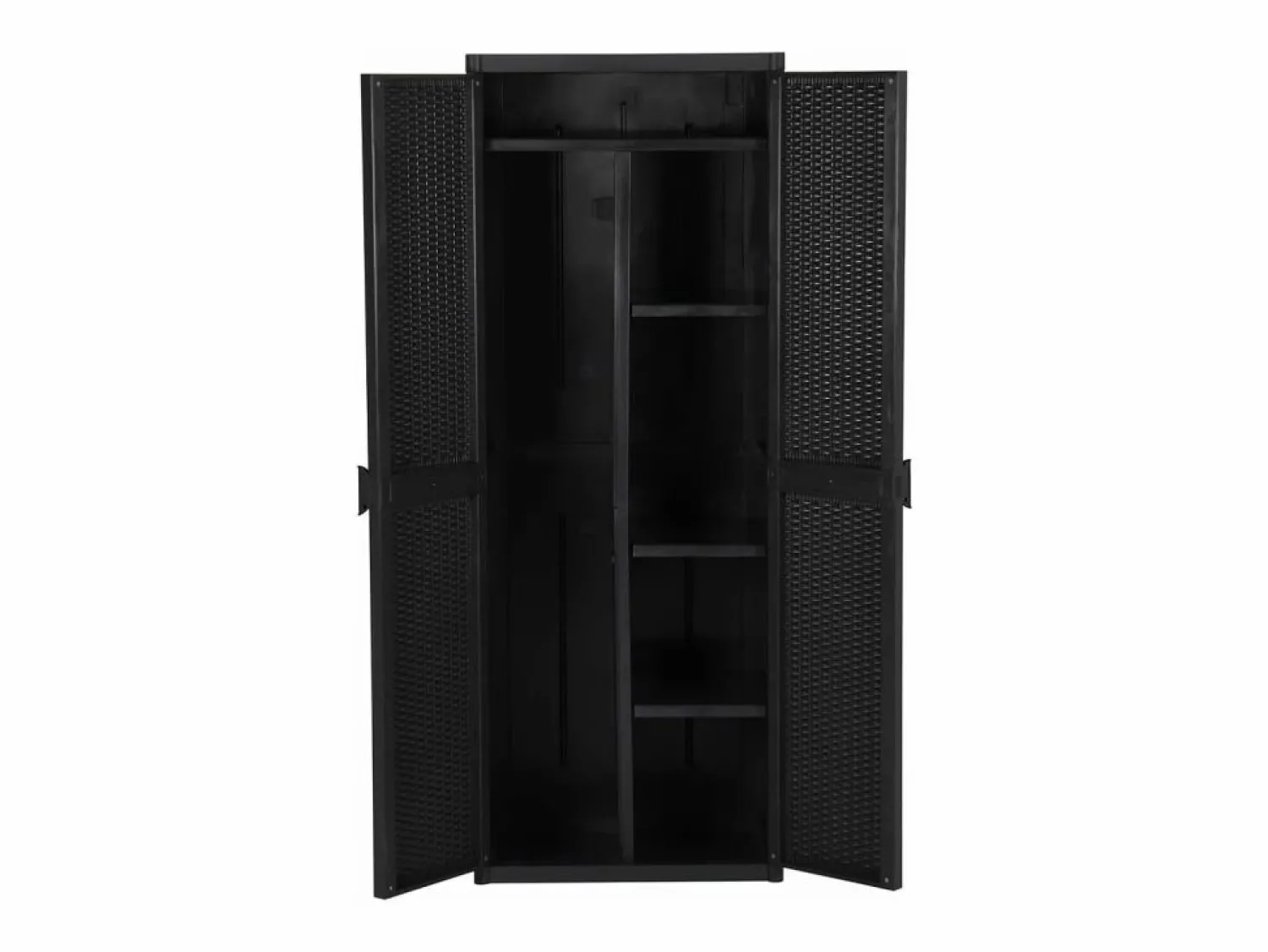 vidaxl Armario de almacenaje de jardín ratán PP 65x45x172 cm