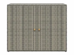 vidaxl Armario de almacenaje de jardín ratán PE 100x55,5x80 cm