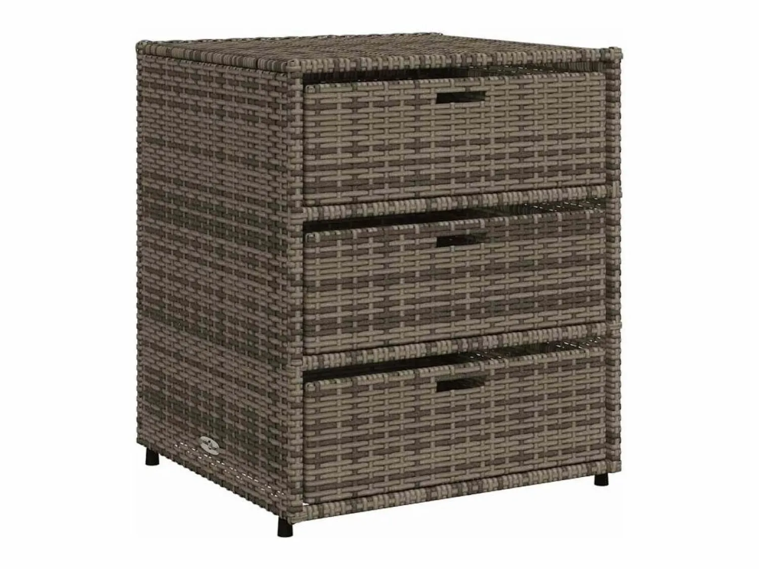 vidaxl Armario de almacenaje de jardín ratán PE 55x59x69 cm