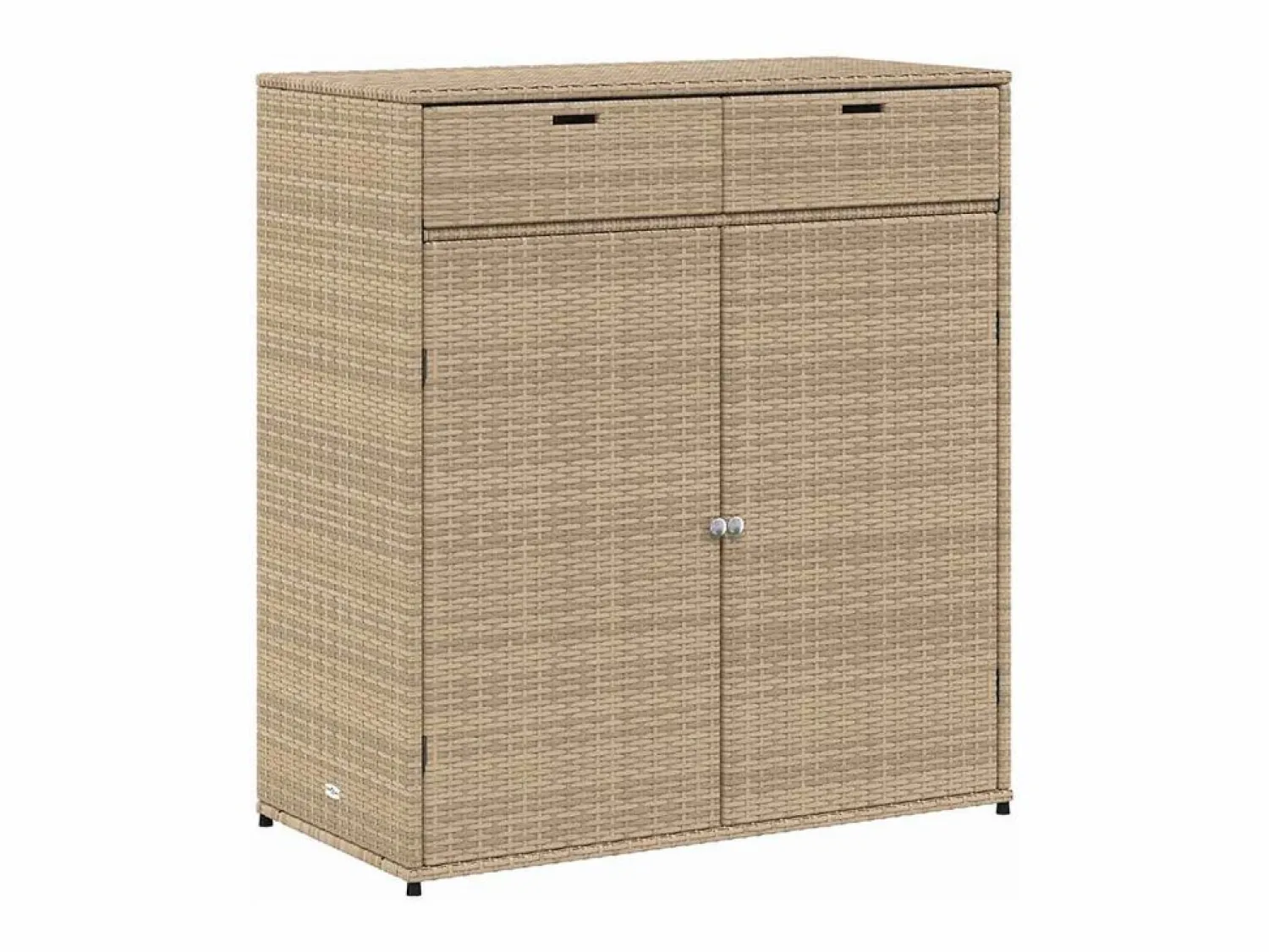vidaxl Armario de almacenaje de jardín ratán PE 105x55x113 cm