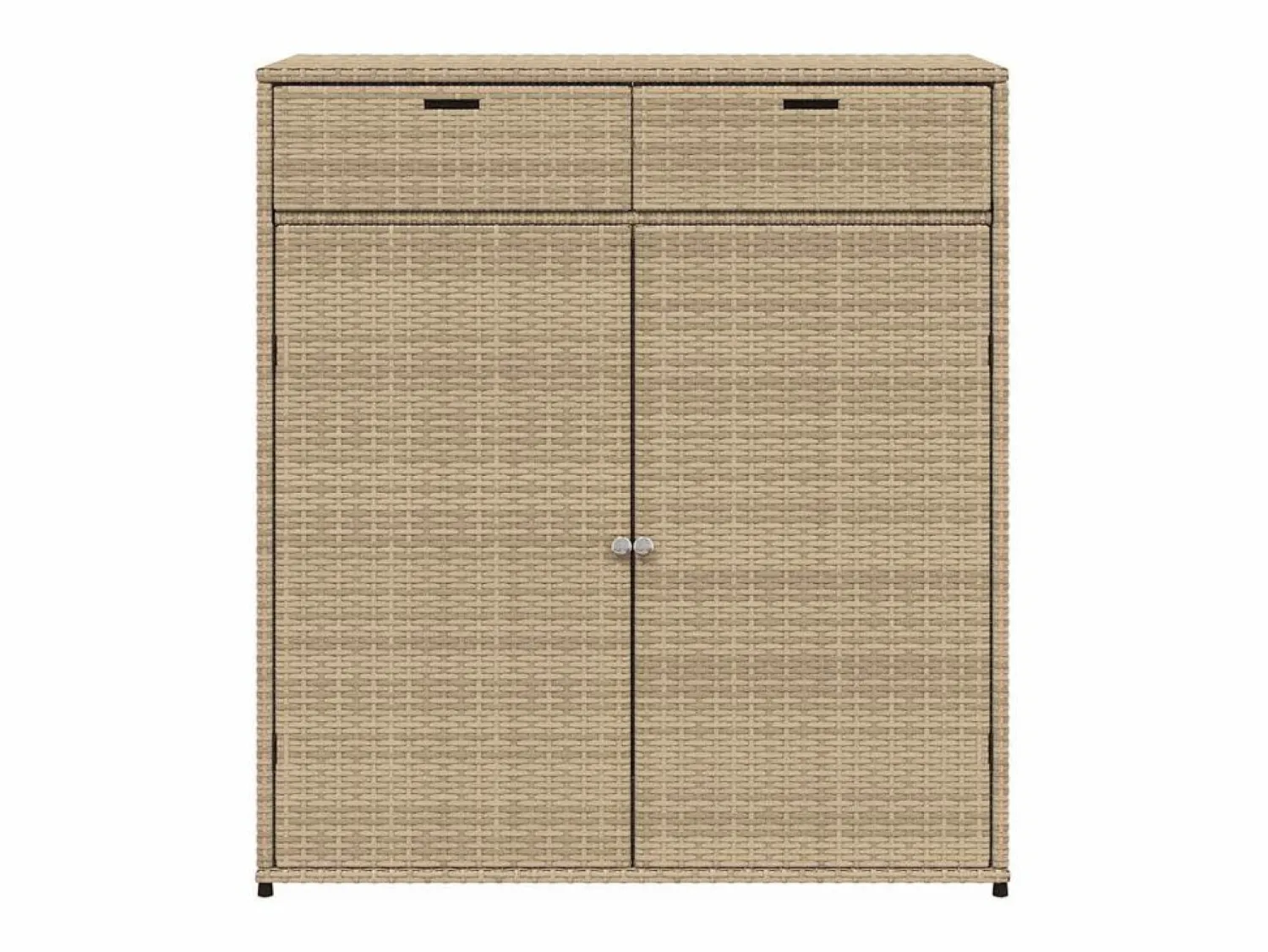 vidaxl Armario de almacenaje de jardín ratán PE 105x55x113 cm