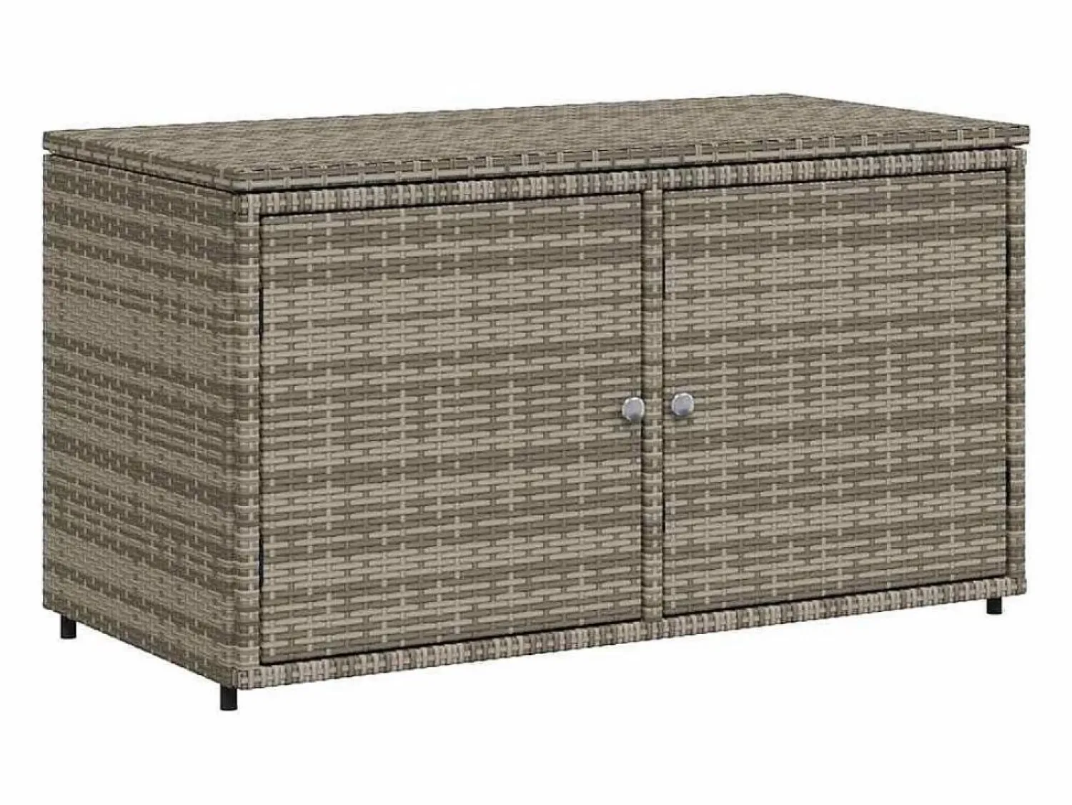 vidaxl Armario de almacenaje de jardín ratán PE 110x55x60,5 cm