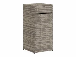 Sale vidaxl Armario de almacenaje de jardín ratán PE 55x55x111 cm Gris