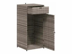 Sale vidaxl Armario de almacenaje de jardín ratán PE 55x55x111 cm Gris