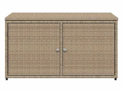 Outlet Armario de almacenaje de jardín ratán PE 110x55x60,5 cm Baúl De Jardín