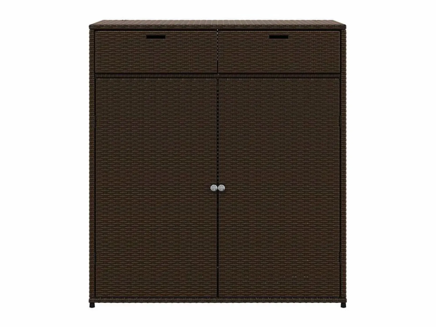 vidaxl Armario de almacenaje de jardín ratán PE marrón 105x55x113 cm