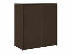 vidaxl Armario de almacenaje de jardín ratán PE marrón 105x55x113 cm