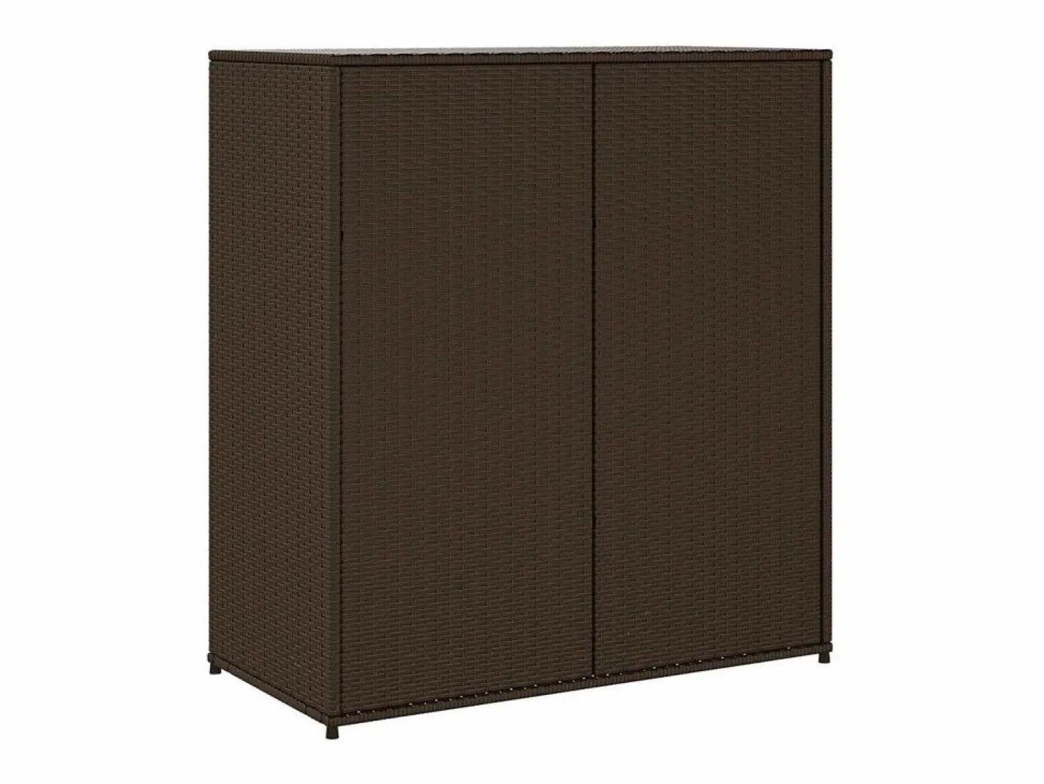 vidaxl Armario de almacenaje de jardín ratán PE marrón 105x55x113 cm