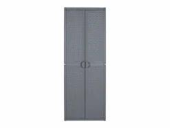 Clearance Armario de almacenaje para jardín PP ratán 65x45x172 cm ES909947 Armario De Jardín