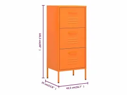 Hot Armario de almacenamiento acero 42,5x35x101,5 cm Cajonera De Escritorio