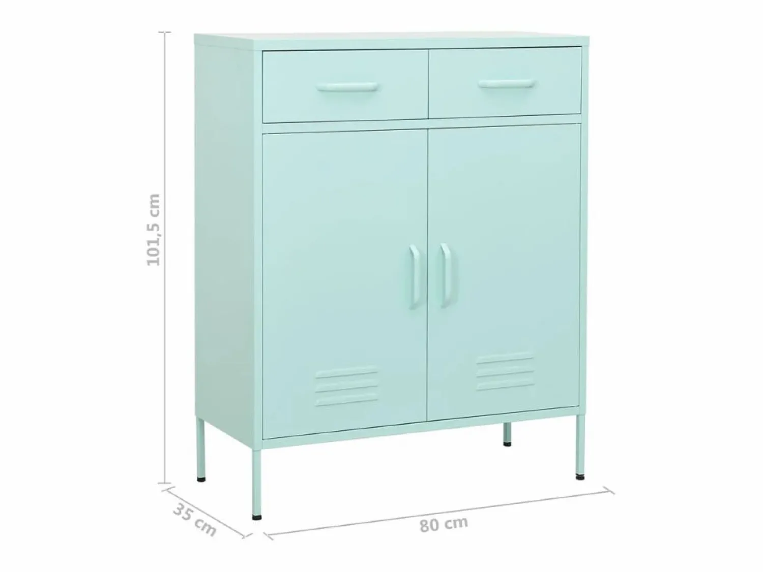 Sale vidaxl Armario de almacenamiento acero verde mint 80x35x101,5 cm Azul