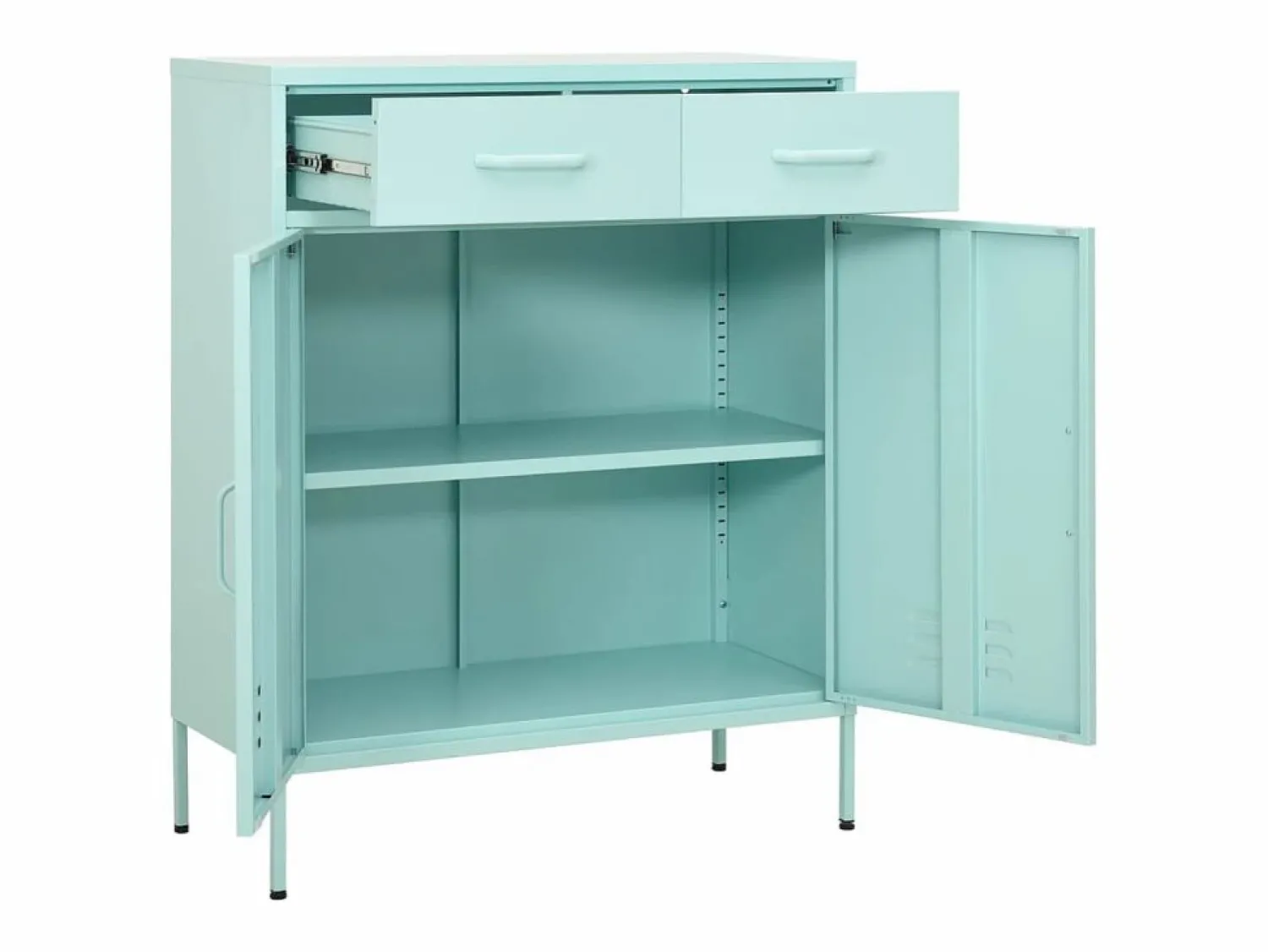 Sale vidaxl Armario de almacenamiento acero verde mint 80x35x101,5 cm Azul