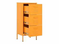 Outlet vidaxl Armario de almacenamiento acero mostaza 42,5x35x101,5 cm Amarillo