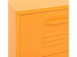 Outlet vidaxl Armario de almacenamiento acero mostaza 42,5x35x101,5 cm Amarillo