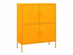 Armario de almacenamiento acero mostaza 80x35x101,5 cm Cajonera De Escritorio