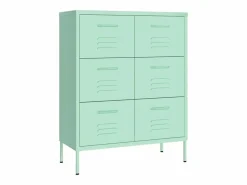 vidaxl Armario de almacenamiento acero mint 80x35x101,5 cm