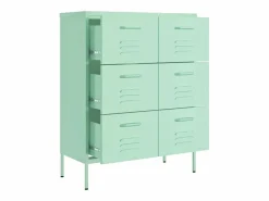 vidaxl Armario de almacenamiento acero mint 80x35x101,5 cm
