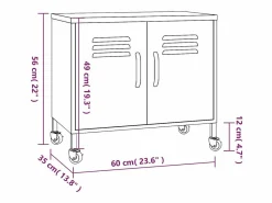 Hot vidaxl Armario de almacenamiento acero mostaza 60x35x56 cm Amarillo