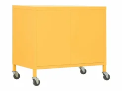 Hot vidaxl Armario de almacenamiento acero mostaza 60x35x56 cm Amarillo