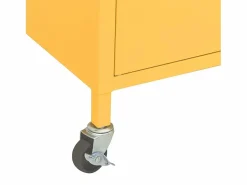 Hot vidaxl Armario de almacenamiento acero mostaza 60x35x56 cm Amarillo