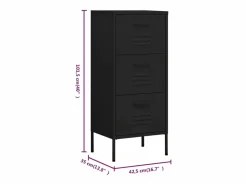 vidaxl Armario de almacenamiento acero 42,5x35x101,5 cm