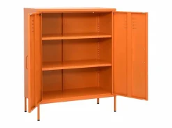Hot vidaxl Armario de almacenamiento acero 80x35x101,5 cm Naranja