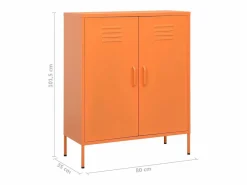 Hot vidaxl Armario de almacenamiento acero 80x35x101,5 cm Naranja