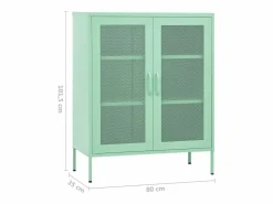 vidaxl Armario de almacenamiento acero mint 80x35x101,5 cm Verde
