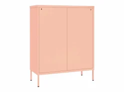vidaxl Armario de almacenamiento acero 80x35x101,5 cm Rosa