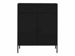 vidaxl Armario de almacenamiento acero 80x35x101,5 cm Negro