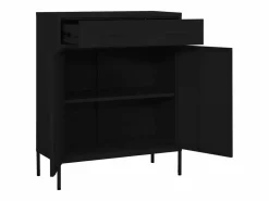 vidaxl Armario de almacenamiento acero 80x35x101,5 cm Negro