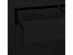 vidaxl Armario de almacenamiento acero 80x35x101,5 cm Negro